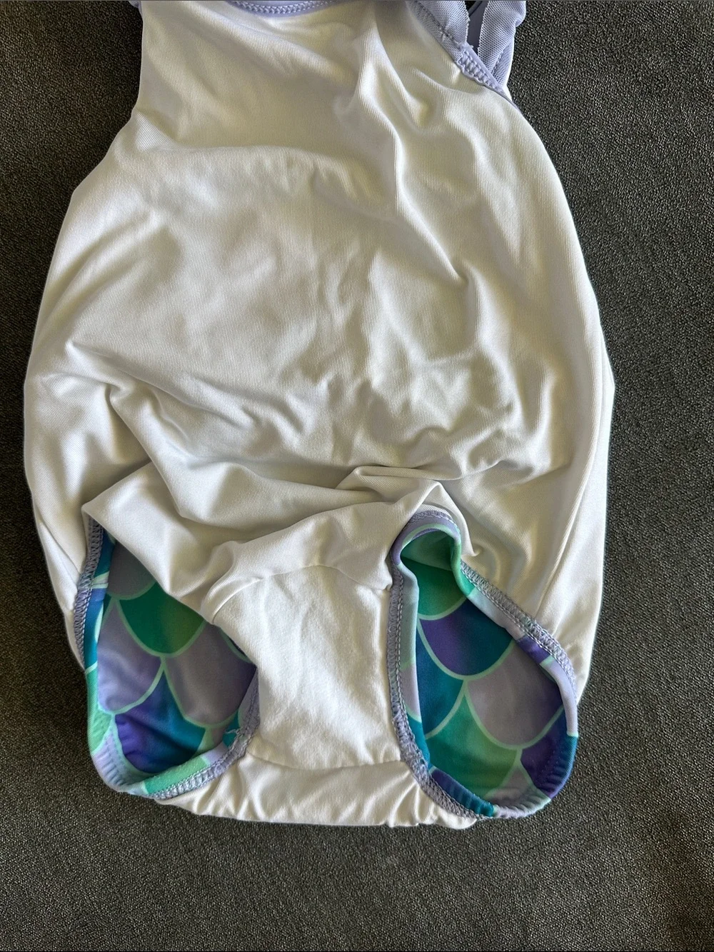 Hanna Anderson Mermaid Scale Ruffle One-Piece Swimsuit 18-24 mo